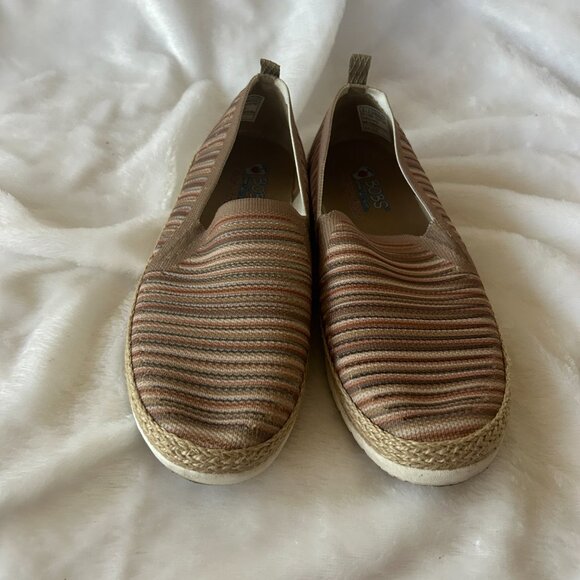 BOBs from Skechers Slip On Shoes Womens Size 8 Tan Mesh Memory Foam Boat Shoes - Picture 3 of 7